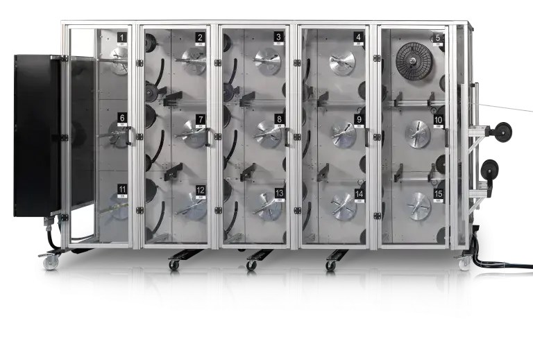 Multiple section machine from where wire is processing
